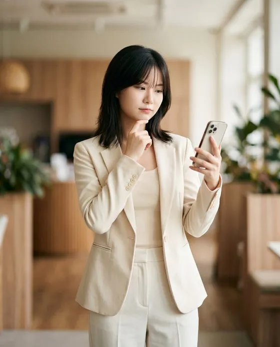 Woman reviewing loan offers on her phone