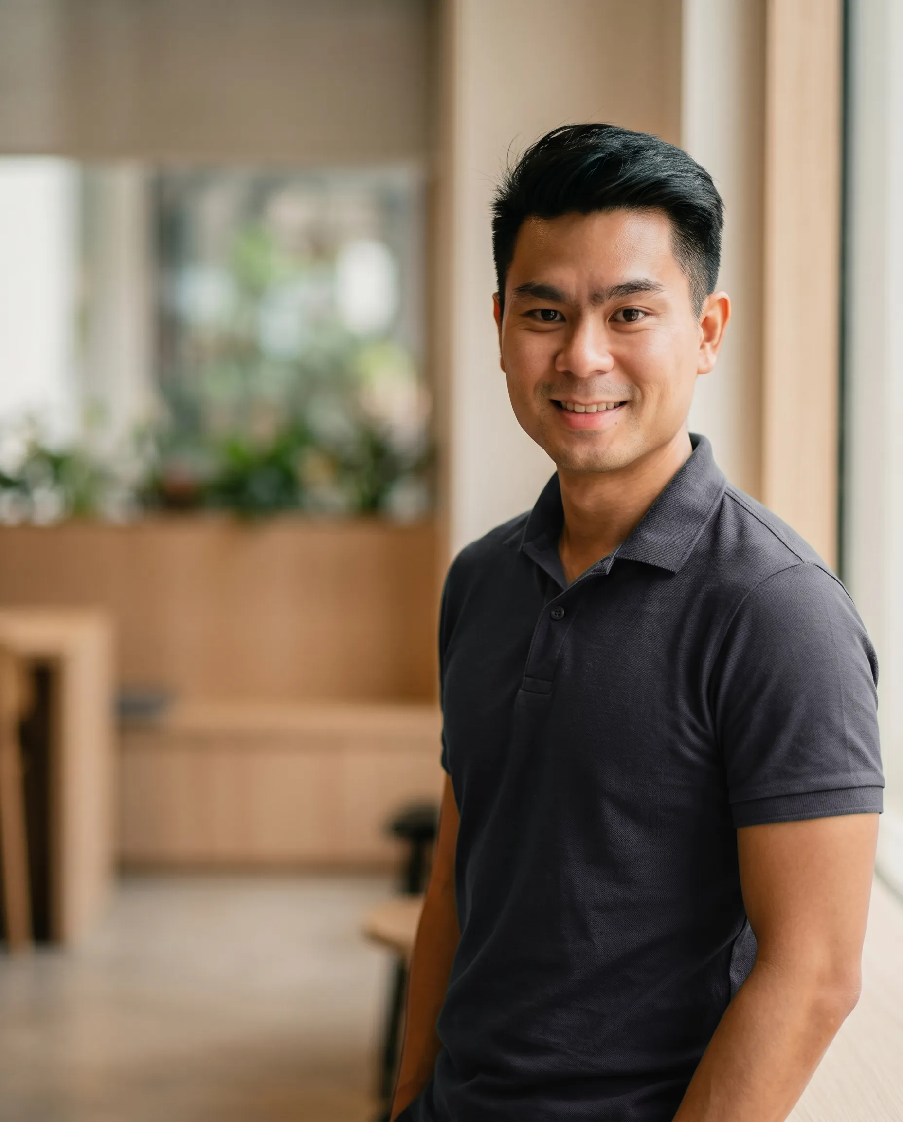 Man smiling, ready to find his best loan offer